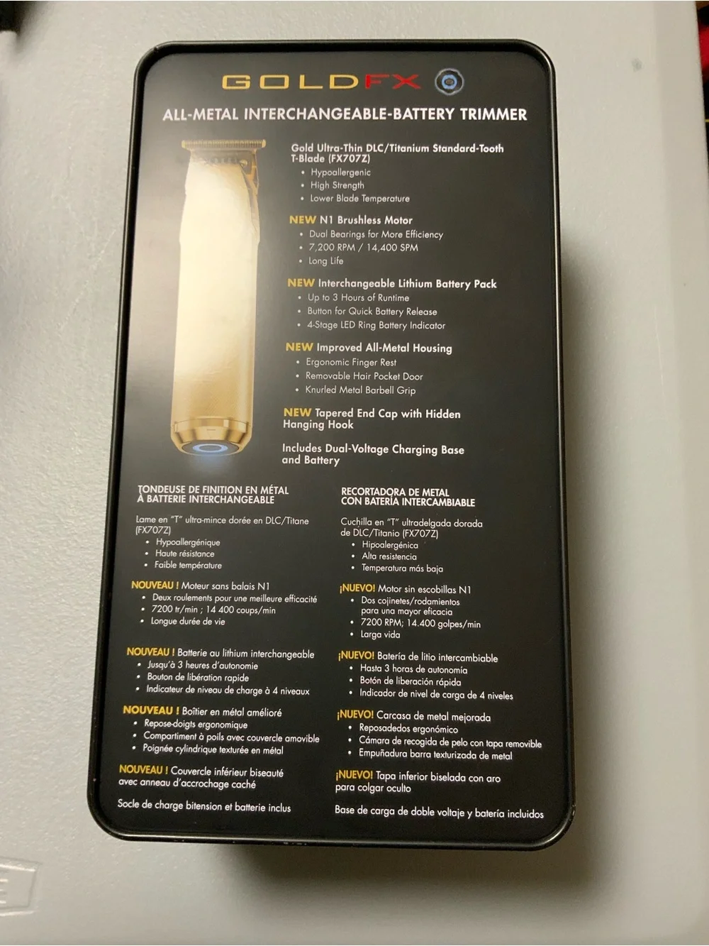 Baby bliss pro GOLDFX All-Metal Interchangeable-Battery Trimmer - Gold
